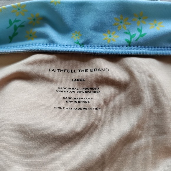 Faithfull the Brand Noma Bikini Bottom Blue Daisy Print Size Large - Picture 8 of 11